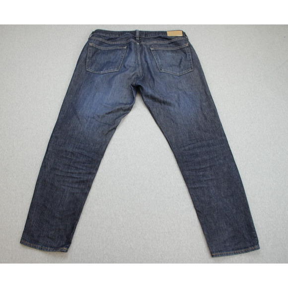 Bonobos Jeans Mens 33 x 32 Blue Cotton Blend Stretch Athletic Fit Dark Wash - Picture 2 of 8